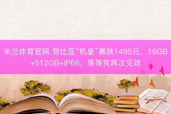 米兰体育官网 努比亚“机皇”暴跌1495元，16GB+512GB+IP68，等等党再次见效